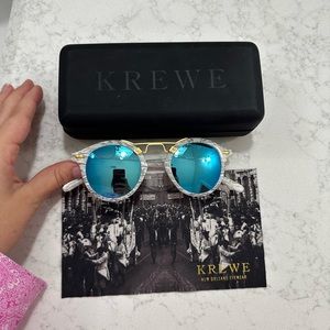 Unisex Kids Krewe White Linen 24K St Louis Sunglasses